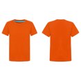 thumbnail image 5 of TSSOE Boys Solid Color Short Sleeve T-shirt Kids Summer Casual Crewneck Tee Tops for Outdoor Playwear Orange 100, 5 of 6