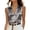 Gray, variant on Women's Satin Sleeveless Blouse Business Casual Collared V Neck Shirts Elegant Office Date Night Summer Top Black M