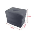 thumbnail image 4 of fastboy Portable Inflatable Foot Rest 3 Layers Foot Stool Foot Rest Pillow for Relaxing Journeys Deep Gray 40 x 30 x 43cm 1Set, 4 of 6
