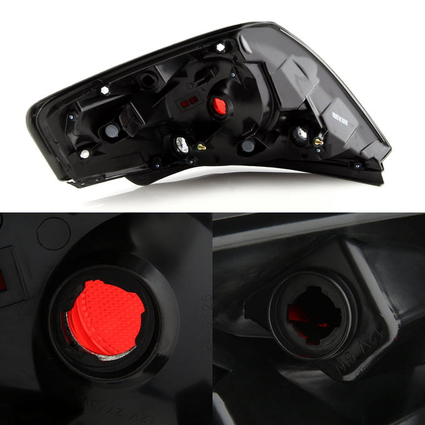 AKKON - For Black 07-12 Altima Sedan Rear Tail Lights Brake Lamp Replacement Driver And Passenger Side Set