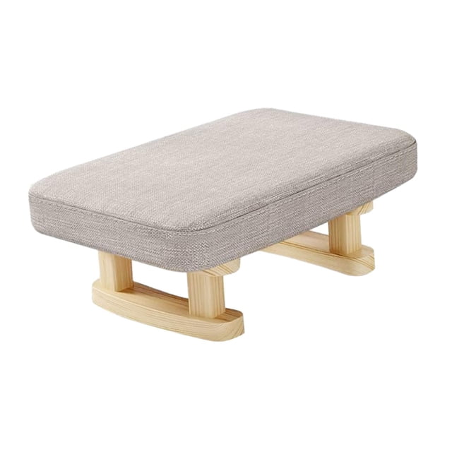 Reposapiés para sofá rectangular, cómodo, transpirable, pequeño, acolchado color plano