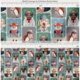 thumbnail image 2 of Soimoi Cotton Poplin Fabric Paw,Hat & Animals Patchwork Fabric Prints by Yard 42 Inch Wide, 2 of 7