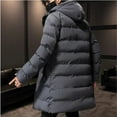 thumbnail image 2 of Municipal Clothing Men Winter Parka Long Section 2 Colors Warm Thicken Jacket Outwear Windproof Coat Hooded Plus Size, 2 of 6