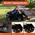 thumbnail image 4 of Joyracer 24 Volt Ride on Toys 2 Seater with Remote Control, 7AH Ride on Dump Truck w/ Tipping Bucket Trailer, Shovel, 3 Speeds,LED Lights, MP3/USB Music for Big Kid, Yellow, 4 of 9