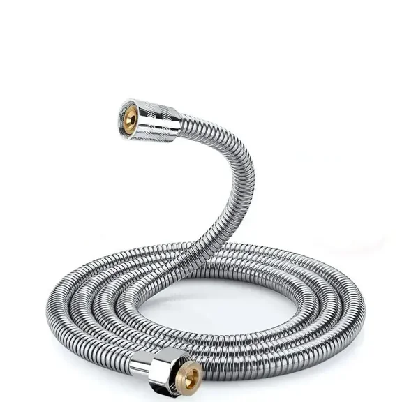 2M Stainless Steel Shower Hose Extension Tube - 1pc Bathroom Water Pipe Extension, Flexible & Rustproof for Faucet, Sink & Bidet