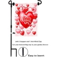 thumbnail image 2 of Garden Flag Stand Valentine''s DayGarden Flags St Patrick''s Day Garden Flag Seasonal Garden Flags Set of 12 Double Sided Burlap 12.5 x 18 Inch Valentine''s Day House Flag, 2 of 6