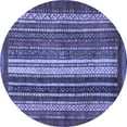 thumbnail image 1 of Ahgly Company Indoor Round Abstract Blue Modern Area Rugs, 4' Round, 1 of 4