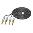 thumbnail image 2 of Cable de Amplificador de Audio Sunnimix con 4 Banana chapados en oro para amplificadores 10 pies, 2 of 8
