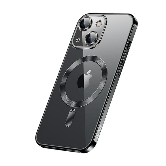 Mantto Case For iPhone 13 Pro 6.1 Inch with Magsafe, Plating Bumper [Strong Magnets] [Non Yellowing] [Military Drop Protection] Magnetic Clear Slim Thin Phone Cover For iPhone 13 Pro,
Black
