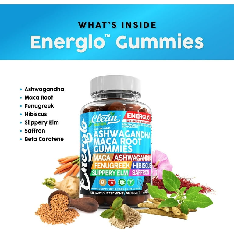 Ashwagandha Maca Root Gummies with Fenugreek Hibiscus