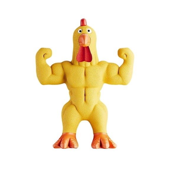 Pet Toys Durable Latex Squeaky Chicken Interactive Squawking Rubber for Medium Large Dogs Self Entertainment Training Indoor Outdoor Holiday Play