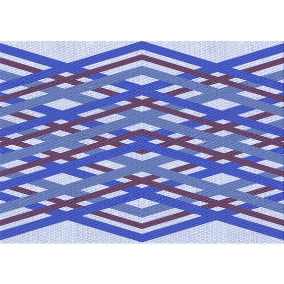 Ahgly Company Indoor Rectangle Patterned Slate Blue Area Rugs, 2' x 3'