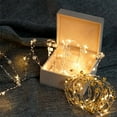 thumbnail image 1 of Light String Electric Light Chain Plastic Bendable LED String Light Electric Light with Artificial Pearl, Gold Pearl, 2m, 1 of 7