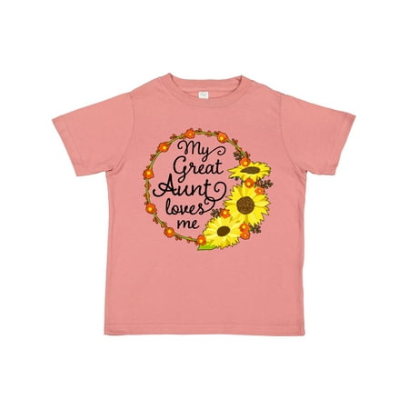 

Inktastic My Great Aunt Loves Me with Sunflower Wreath Boys or Girls Toddler T-Shirt