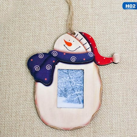 Outdoor Christmas Tree Frame Fancyleo Christmas Photo Frame Pendants Tree Wooden Ornaments Holiday Hanging Decor Creative Wooden Christmas Photo Frame Hanging ()