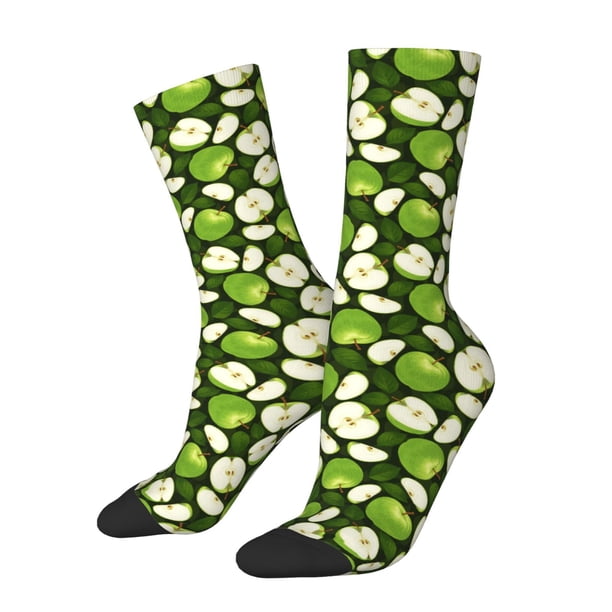 Balery Green Fruit Calcetas Largas con Estampado para Hombre y Mujer – Suaves y Transpirables, Talla Única (US 5-11)