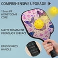 thumbnail image 5 of Pickleball Paddles Set Of 1, Fiberglass Surface, Boho Butterfly Decor, 1 Paddle, 2 Balls & Bag, 5 of 5