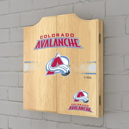Colorado Avalanche NHL  Dart Cabinet Set with Darts and Board - Burgundy, Silver