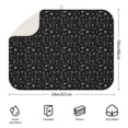 thumbnail image 2 of Black White Halloween Symbol Pattern Dish Drying Mat for Kitchen 1 Pack, Ultra Absorbent Microfiber Dishes Drainer Mats,18"x24", 2 of 4