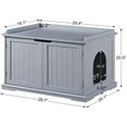 thumbnail image 4 of Unipaws Designer Cat Litter Box Furniture, Covered, Gray, 4 of 7