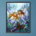 thumbnail image 1 of Cuadros Decorativos 5D bricolaje redondo completo taladro parcial AB diamante pintura Ángel decoración del hogar Wdftyju de costura negro 4 estilos, 1 of 1
