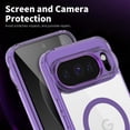 thumbnail image 7 of ELEHOLD Clear Magnetic Phone Case for Google Pixel 10 Pro XL, Compatible with Wireless Charging Slim Translucent Matte Back Shockproof Anti-Fingerprint Cover for Google Pixel 10 Pro XL,Purple, 7 of 7