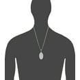 thumbnail image 2 of Sterling Silver Virgin Mary Pendant Necklace Medallion with Diamond Cut Finish and Chain, 2 of 3