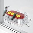 thumbnail image 5 of Comederos para pájaros para ventanas, comederos para pájaros con ventosas fuertes, comederos para colibríes con 4 puertos de alimentación, paquete de 2, 5 of 5