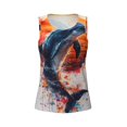 thumbnail image 5 of Goofa Sunset Ocean Watercolor Dolphin Printed Womens Workout Tops for Women Sleeveless Yoga Shirts Athletic Running Tank Tops Sleeveless Gym Clothes Workout Apparel-X-Large, 5 of 9
