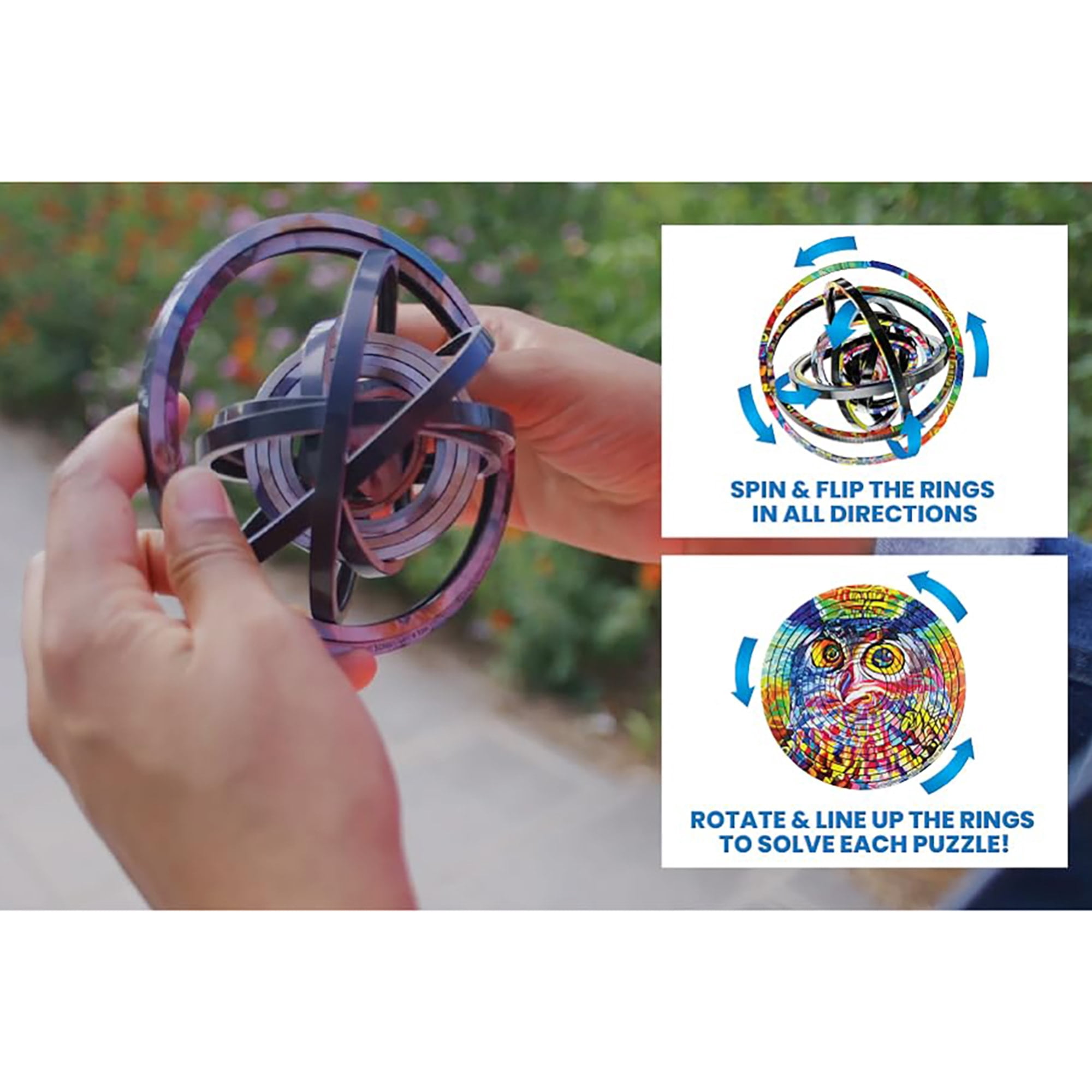 Spin Flip Puzzle: Barbie Glam Girls - 12 Rings - 2-In-1: Double-Sided Puzzle, Spin-Flip-Solve, 360 Degress Of Puzzling, Licensed, Adults & Kids 8+