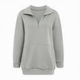 thumbnail image 4 of Towmus Womens Quarter Zip Oversized Sweatshirts Teen Fleece Pullover Hoodies Mock Neck Sweater Fall Workout Jacket 2025, 4 of 5