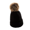 thumbnail image 1 of ENJOYW Women Winter Solid Color Pompom Knitted Beanie Hat Thick Warm Stretch Ski CapAcrylic Fiber, Pompom, 1 of 7