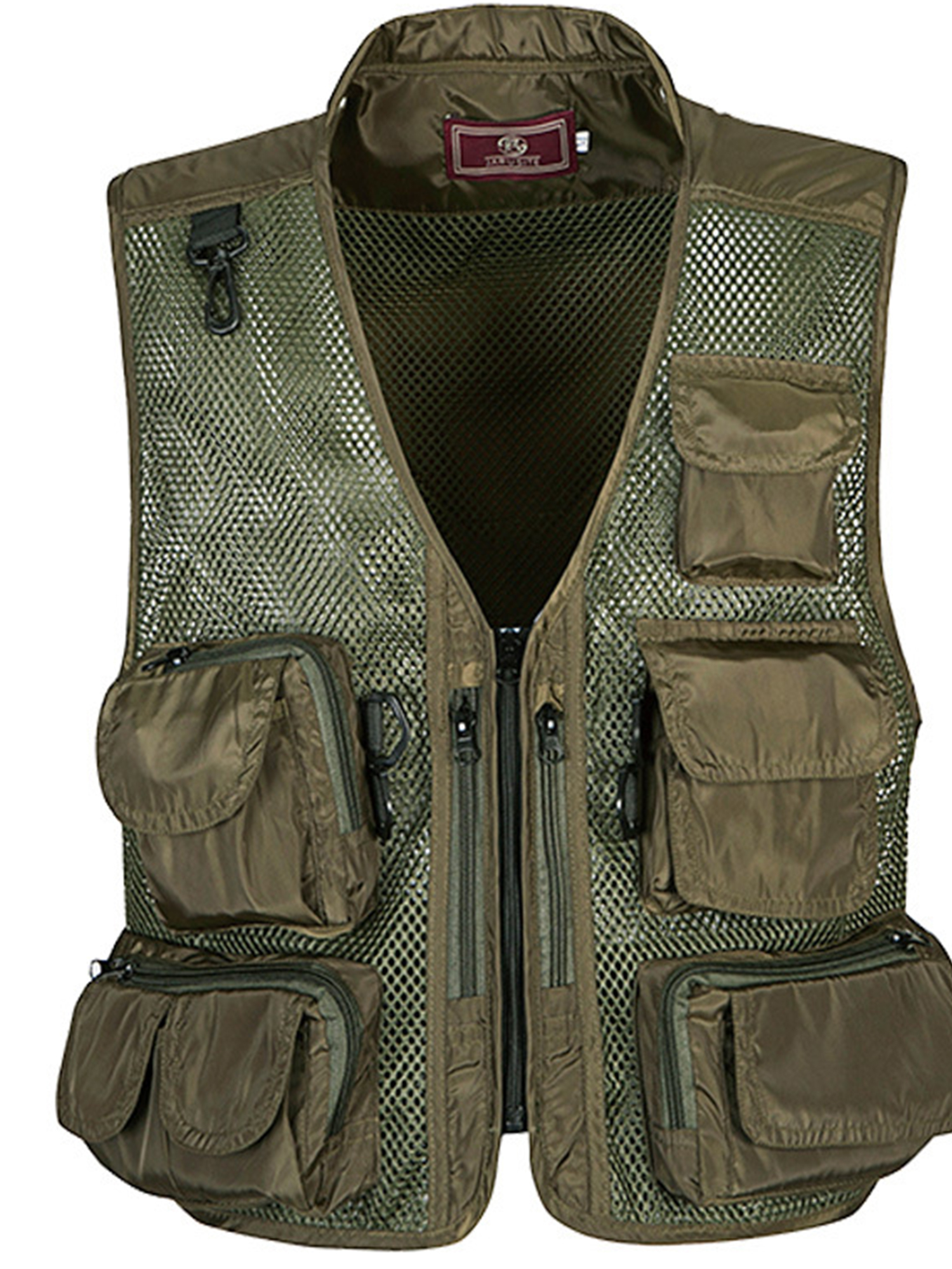 Wrcnote Men Sleeveless Camouflage Print Outdoor Vest Fishing Removable