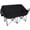Black, variant on Double Camping Chair Black 2 Person Oversized Folding Outdoor Loveseat