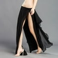 thumbnail image 4 of Elegant High-Slit Skirt with Chiffon Back Panel, 4 of 5