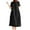 Black, variant on cocolona Womens Summer Plus Size Cotton Midi Dress Crew Neck Short Sleeve Sun Dress Fashion Casual Loose Long Dress