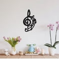 thumbnail image 5 of Black Musical Note Wall Art Decor Wooden Sign Laser Cut Basswood Silhouette Decorative Hanging Sculpture Unfinished for Gift Painting Crafts DIY Music Studio Coffee Christmas 11x7.1Inch, 5 of 6