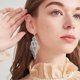 thumbnail image 5 of Pendientes Calados Hoja para Adolescentes Minimalistas Piercing Studs Trendy Earrings, 5 of 6