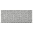 thumbnail image 1 of Black and White Kitchen Mat, Floral Pattern with Swirls and Mandala Inspired Motifs, Plush Decorative Kitchen Mat with Non Slip Backing, 47" X 19", White and Black, by Ambesonne, 1 of 1
