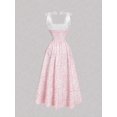 thumbnail image 2 of Vestido Largo Floral Rosa-2 Con Lazos En Hombros Y Corset, 2 of 30
