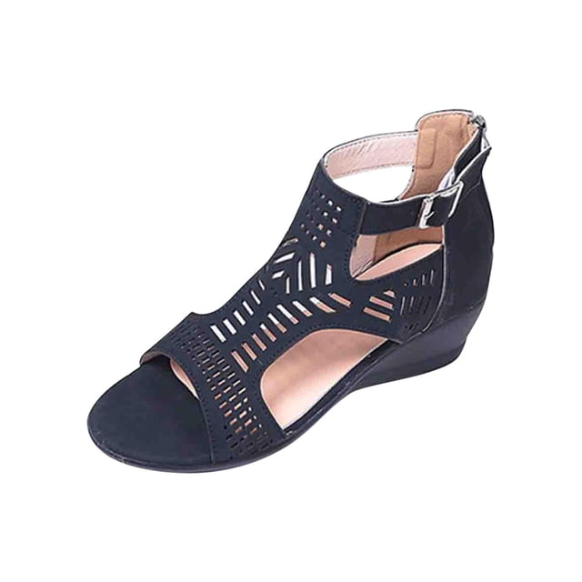 Amzcrzy Zapatos de mujer,Zapatos de mujer,Zapatillas de mujer, Sandalias cómodas con cuña y hebilla para mujer Sandalias Mujer Zapatillas De Casa