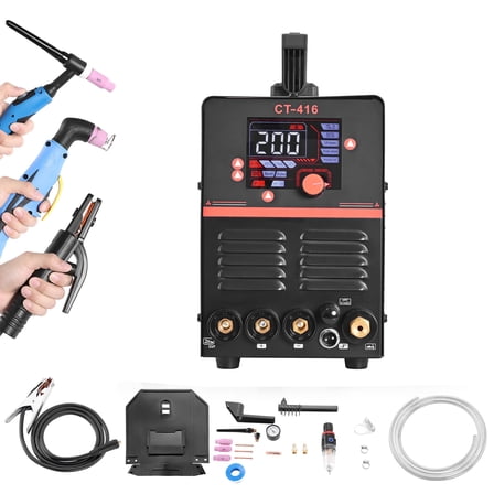 KFFKFF 3-in-1 Plasma Cutter and Welder Combo - CUT/TIG/MMA, 50A Plasma Cutting & 200A TIG Stick Welding Machine, Dual Voltage 110/220V with Multiple Modes for Home and Workshop Use