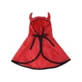 thumbnail image 1 of Billuyoard Capa de Halloween para mascotas, fiesta temática con capucha, vacaciones, atmósferas escalofriantes, capa ajustable, disfraz, manto Ropa para mascotas Rojo S, 1 of 6
