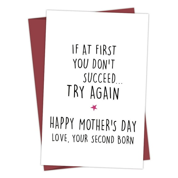 Funny Mother's Day Card For Mom Gift For Daughter Son Child