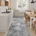 thumbnail image 4 of UERMEI 3x8 Runner Washable Area Rugs for Living Room, Modern Abstract Printed Rug, Vacuum-Friendly, Non Slip Indoor Rug for Bedroom Entryway Home Decor Carpet, Gray, 4 of 7