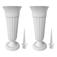thumbnail image 3 of 2 Pack Cemetery Vases Detachable Stake and Base Cemetery Vase for White, 3 of 10