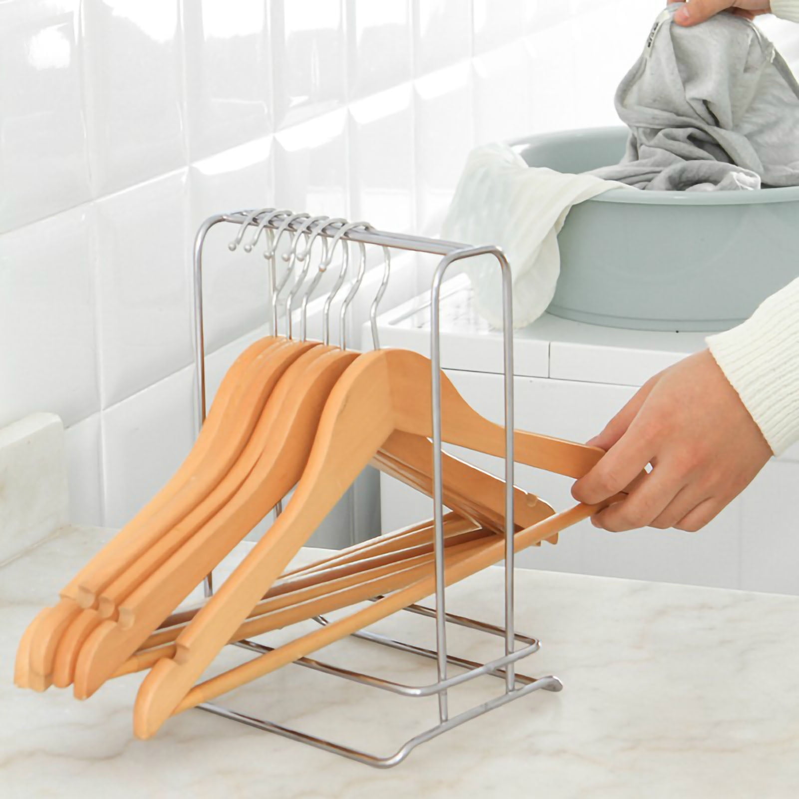 Clothes hanger organizer rack hotsell