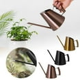thumbnail image 3 of Water Steamer Kettle Clear Boiling Pot S Teapot Stainless Steel Long Mouth Watering Kettle Gold Household Metal Retro Watering Kettle Bronze Gardening Watering Kettle1500ml, 3 of 3