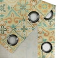 thumbnail image 3 of Ambesonne Moroccan Grommet Curtain Single Panel, Italian Style Retro, 50"x60", Turquoise Yellow Green, 3 of 5