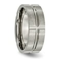 thumbnail image 4 of Titanium Grooved 8mm Brushed and Polished Band, 4 of 6